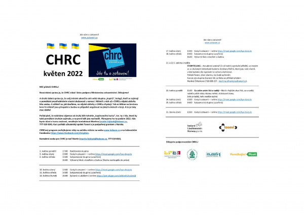 Květnový program CHRCu